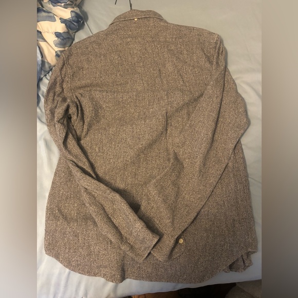 Taylor Stitch "Salt & Pepper" button-up shirt in a gray/black cotton blend - Picture 7 of 8